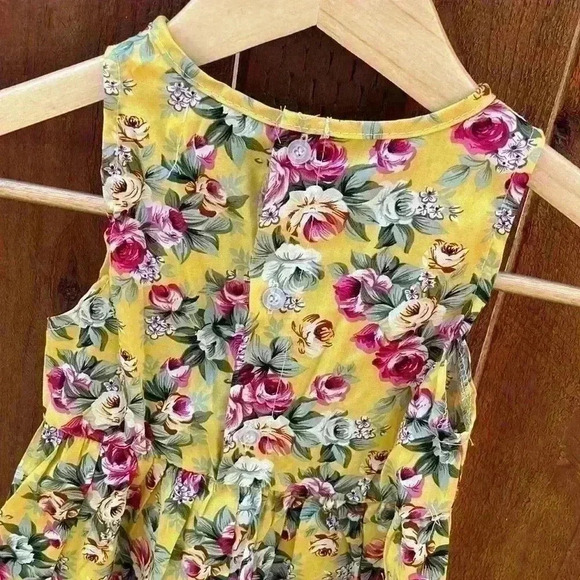 NWOT Yellow Floral Girls Dress - Picture 6 of 6